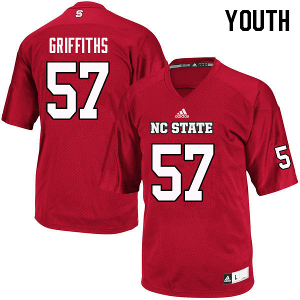 Youth #57 Tyler Griffiths NC State Wolfpack College Football Jerseys Sale-Red